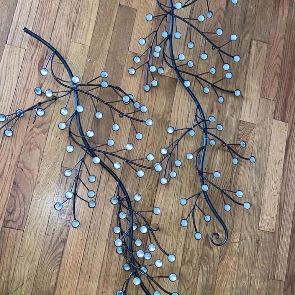 Kirklands Black and White Beaded Holiday Garland